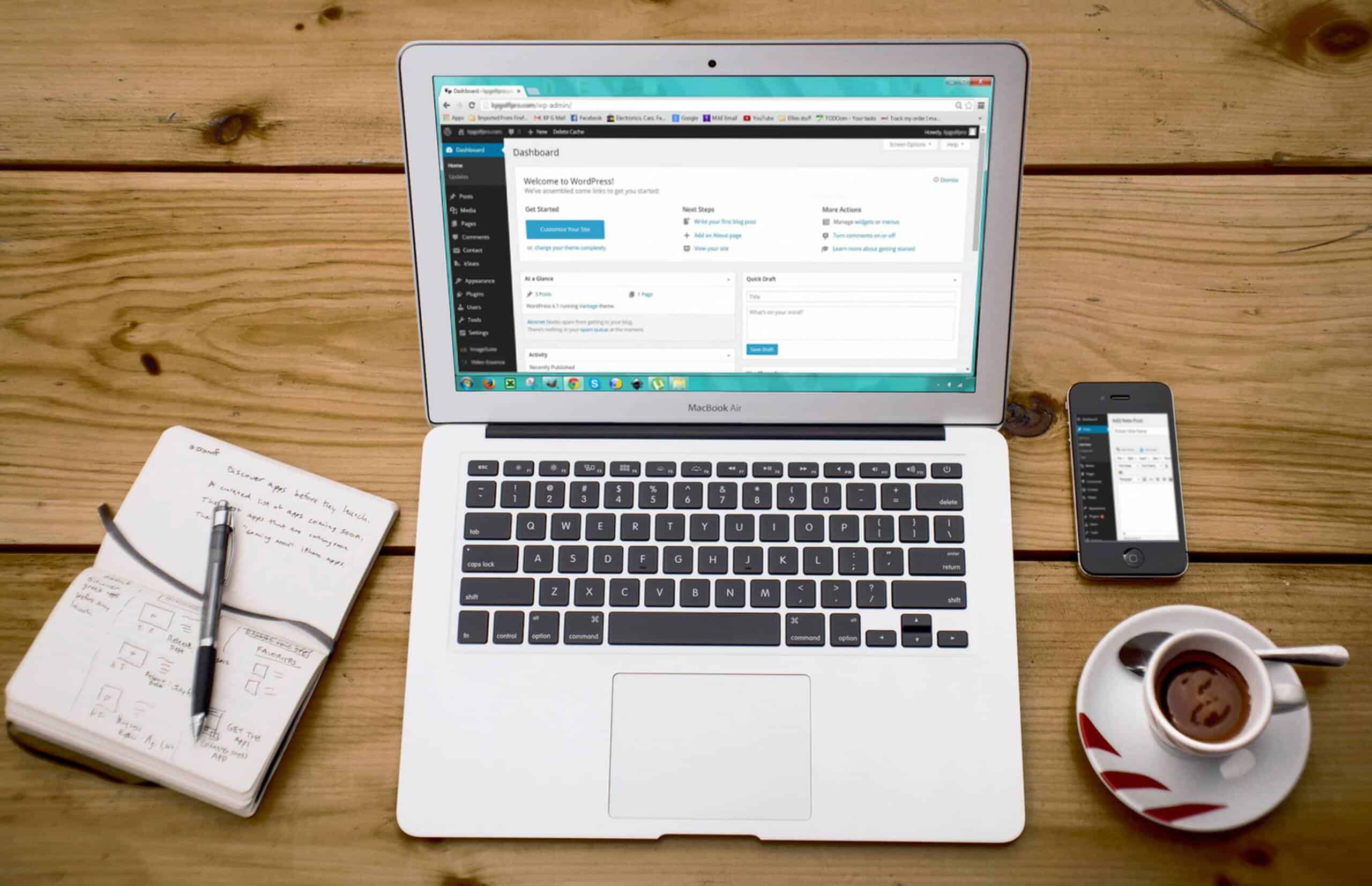 foto van computer WordPress