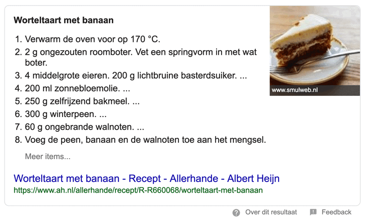 Microdata en Rich snippets 3 rich snippet gerecht